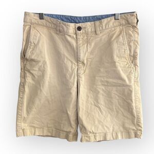 L.L. Bean Tan Flat Front Shorts Classic Design